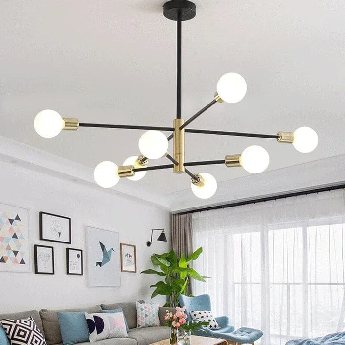 Plafonnier LED Spoutnik Noir - Style Nordique Moderne | Marco Lucetti