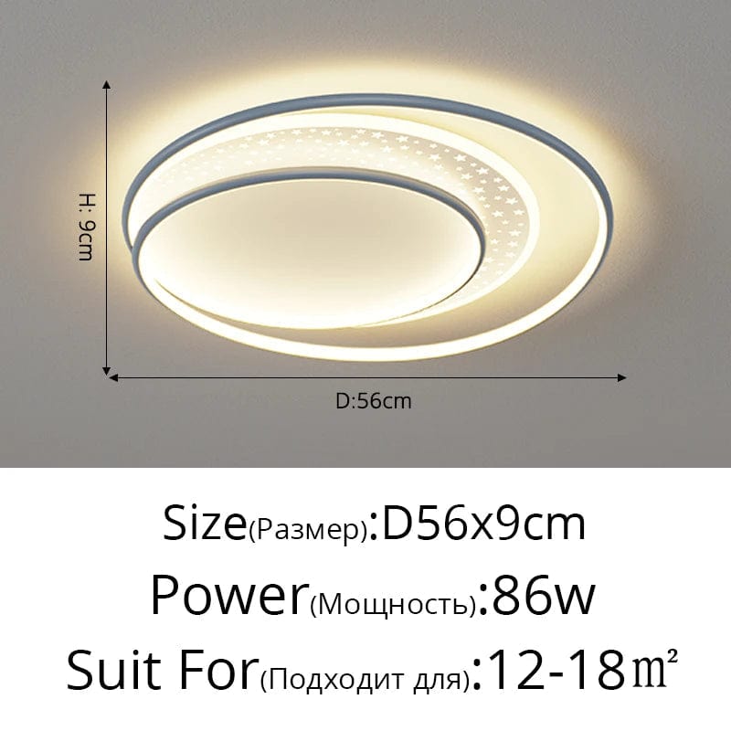 Plafonnier LED Starlight en forme de lampes étoiles circulaires | Marco Lucetti