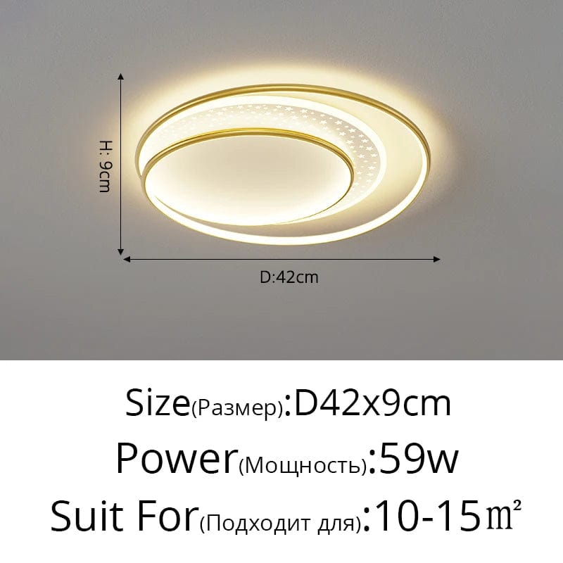 Plafonnier LED Starlight en forme de lampes étoiles circulaires | Marco Lucetti