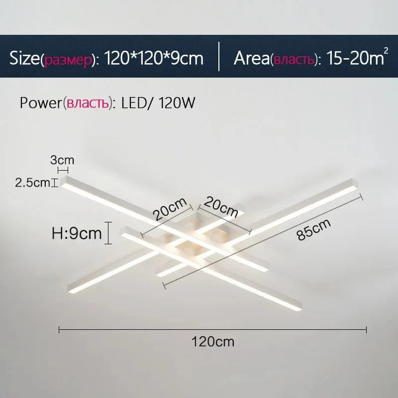 Plafonnier LED Strip | Marco Lucetti Blanc 4 têtes 120cm / Blanc froid
