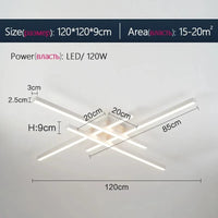 Plafonnier LED Strip | Marco Lucetti Blanc 4 têtes 120cm / Blanc froid