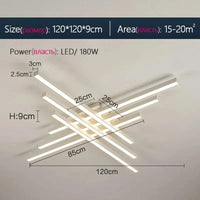 Plafonnier LED Strip | Marco Lucetti Blanc 6 têtes 120cm / Blanc froid