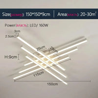 Plafonnier LED Strip | Marco Lucetti Blanc 6 têtes 150cm / Blanc froid