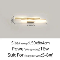 Plafonnier LED Strip | Marco Lucetti Doré 2 têtes 50cm / Blanc froid