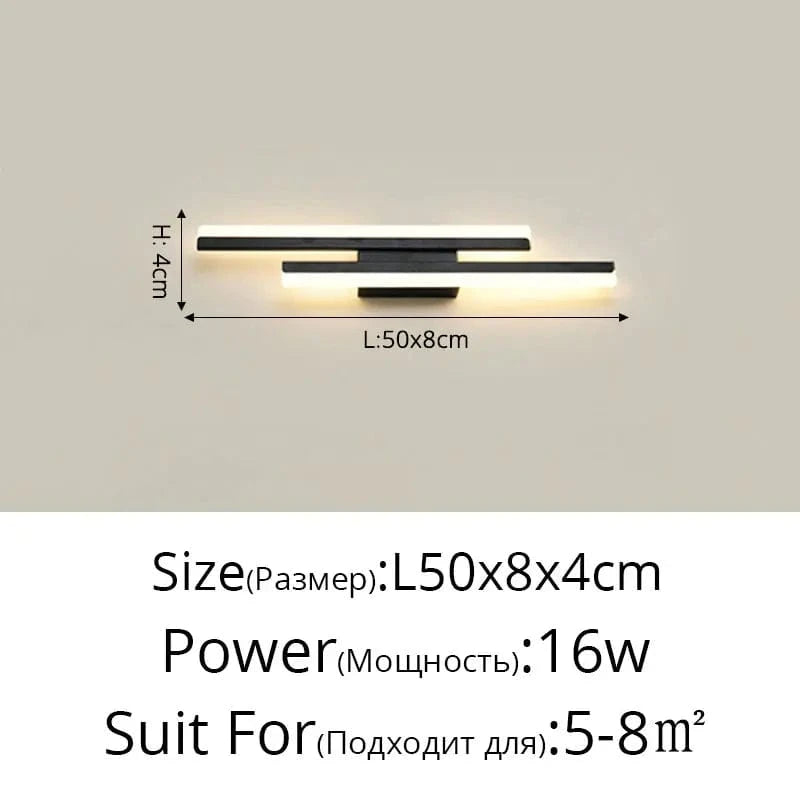 Plafonnier LED Strip | Marco Lucetti Noir 2 têtes 50cm / Blanc froid