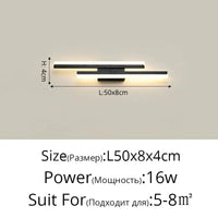 Plafonnier LED Strip | Marco Lucetti Noir 2 têtes 50cm / Blanc froid