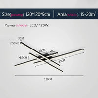 Plafonnier LED Strip | Marco Lucetti Noir 4 têtes 120cm / Blanc froid