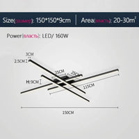 Plafonnier LED Strip | Marco Lucetti Noir 4 têtes 150cm / Blanc froid