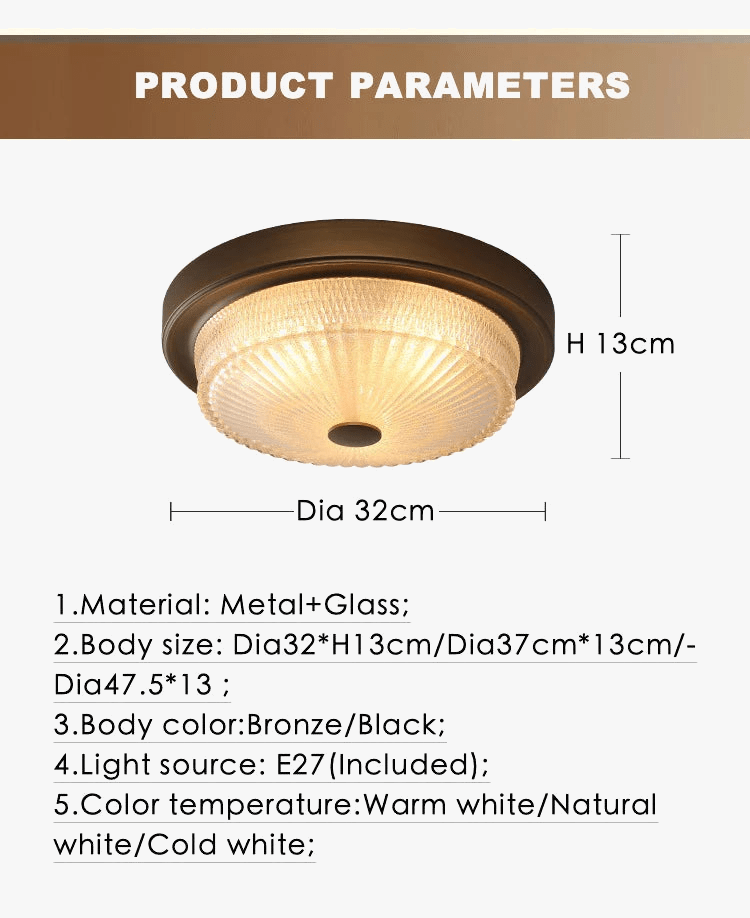 Plafonnier LED style américain pour couloir et allée - Décoration de la maison | Marco Lucetti