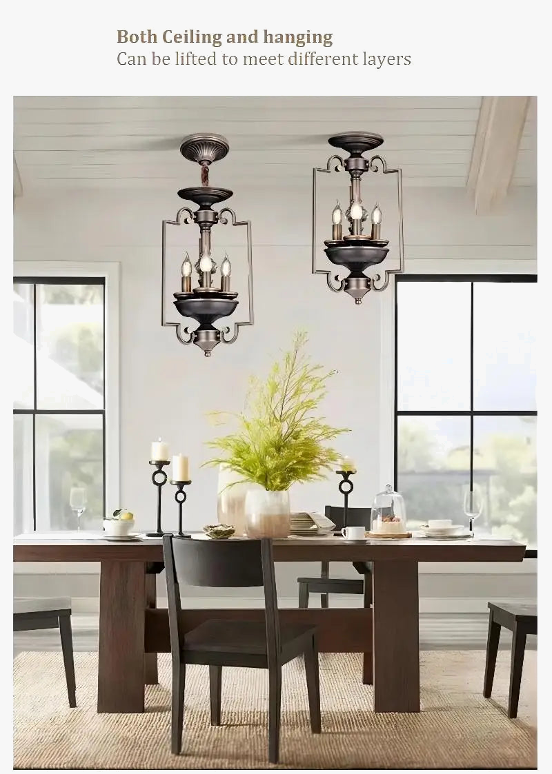 Plafonnier LED Industriel Américain Rétro Multi-Têtes Décoratif