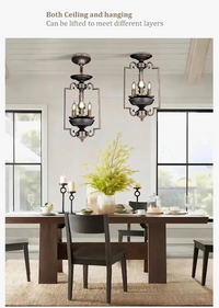 Plafonnier LED Industriel Américain Rétro Multi-Têtes Décoratif