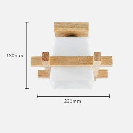 Plafonnier LED Style Japonais en Bois | Marco Lucetti