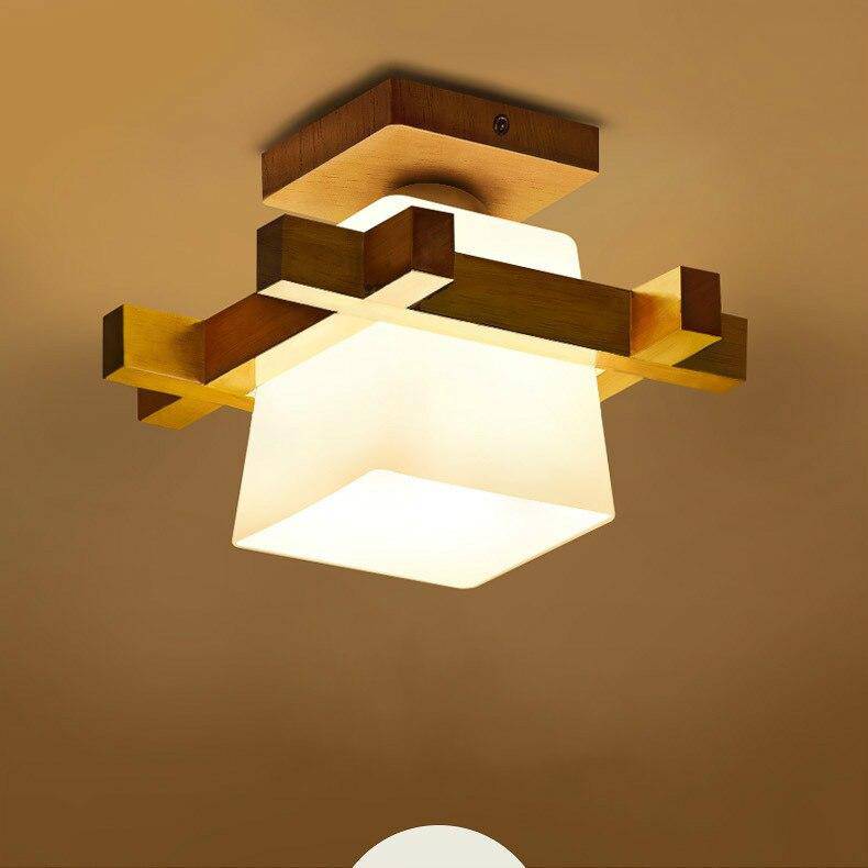 Plafonnier LED Style Japonais en Bois | Marco Lucetti