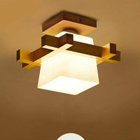 Plafonnier LED Style Japonais en Bois | Marco Lucetti