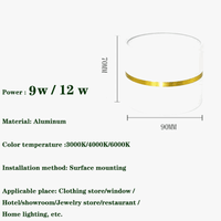 Plafonnier LED Surface Monté Downlight Rond Projecteurs COB - Éclairage Moderne | Marco Lucetti