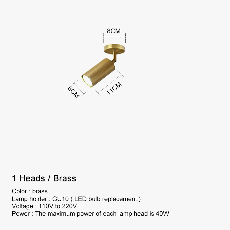 Plafonnier LED Surface Mount - Angle Réglable pour Restaurant & Bar | Marco Lucetti