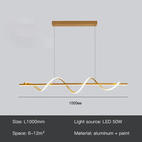 Plafonnier LED Suspendu au Design Moderne & Épuré | Marco Lucetti Or B-100cm / Lumière blanche / Chine