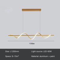 Plafonnier LED Suspendu au Design Moderne & Épuré | Marco Lucetti Or B-120cm / Lumière blanche / Chine
