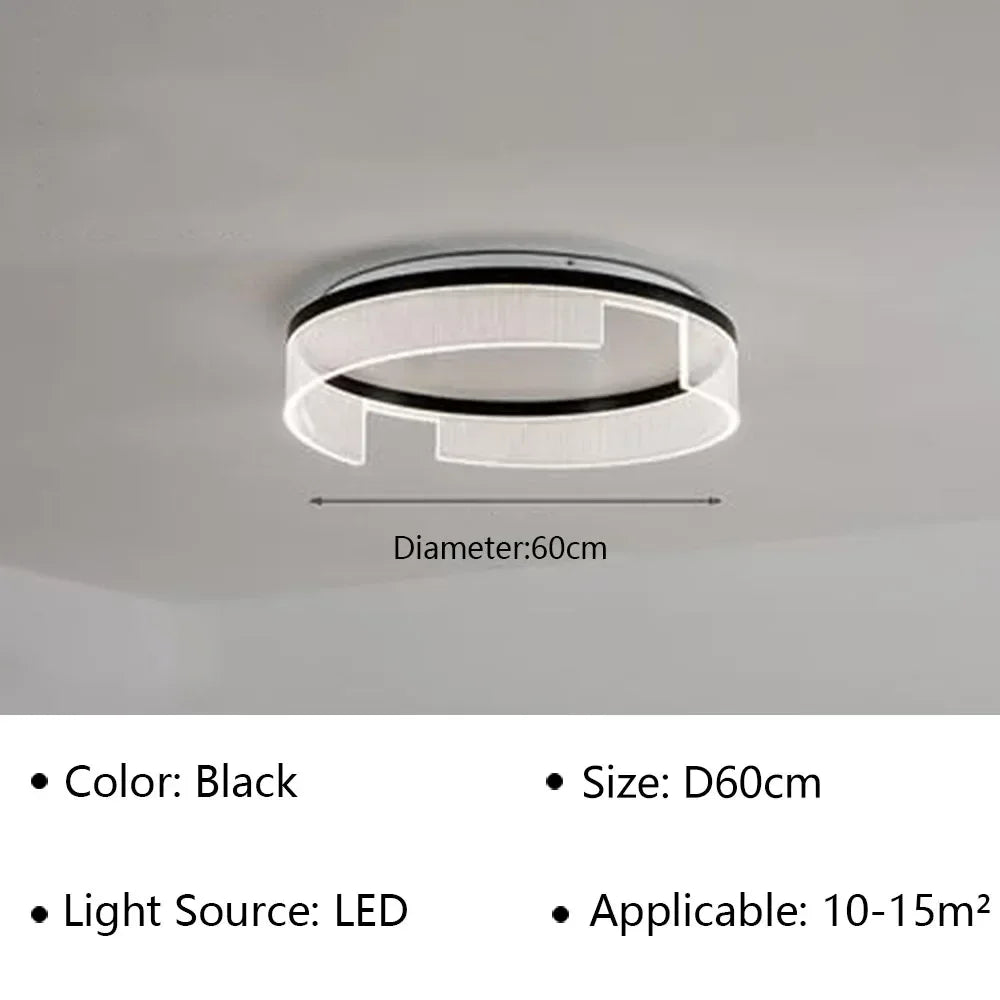 Lustre LED Anneaux Suspendu Nordique Moderne