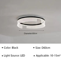 Lustre LED Anneaux Suspendu Nordique Moderne