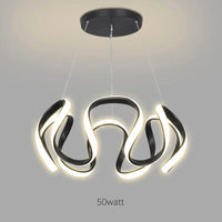 Plafonnier LED suspendu au style nordique. | Marco Lucetti Noir / Intensité variable avec télécommande