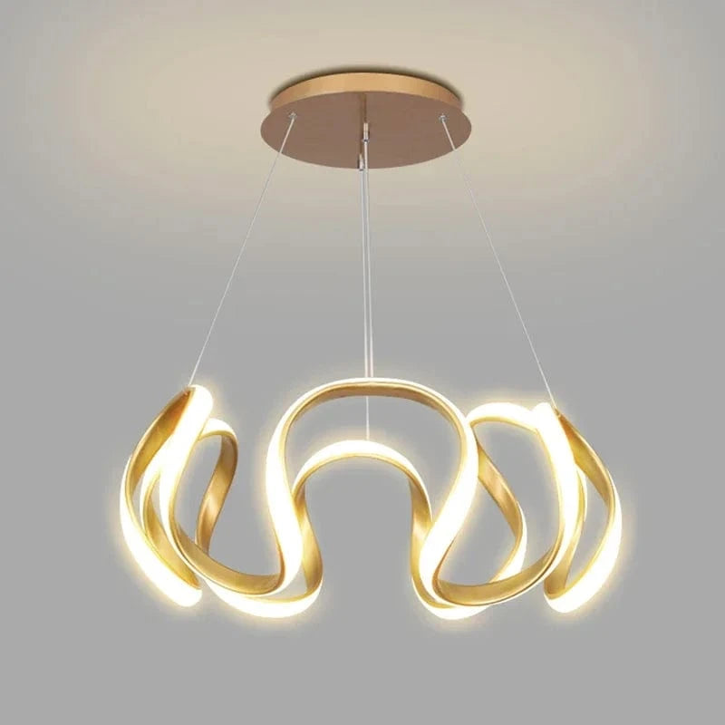 Plafonnier LED suspendu au style nordique. | Marco Lucetti Or / Intensité variable avec télécommande