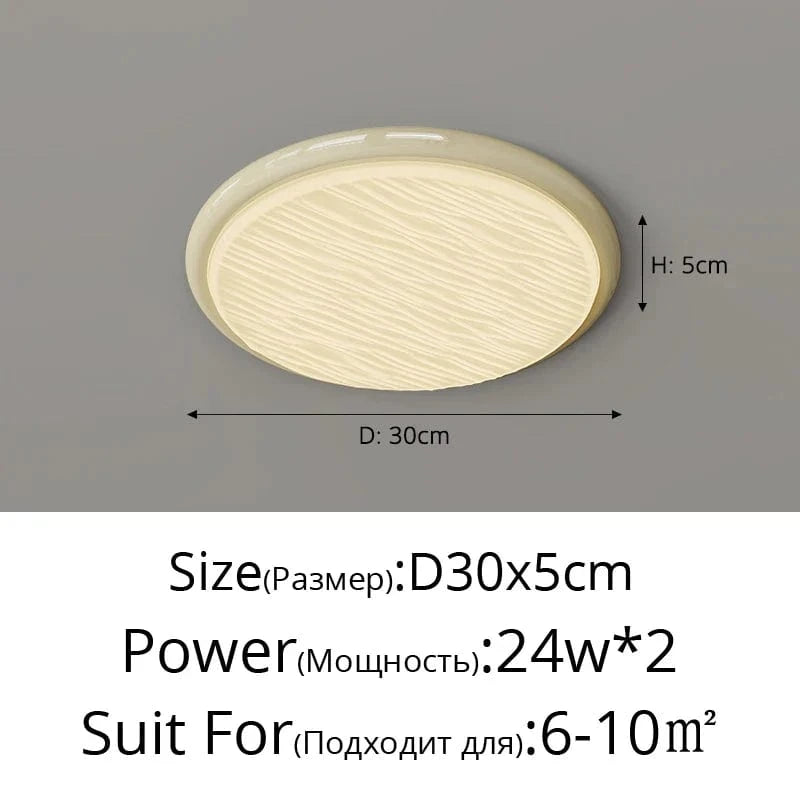 Plafonnier LED Suspendu Décoratif pour Intérieur | Marco Lucetti Beige 30cm / 3 couleurs sans télécommande