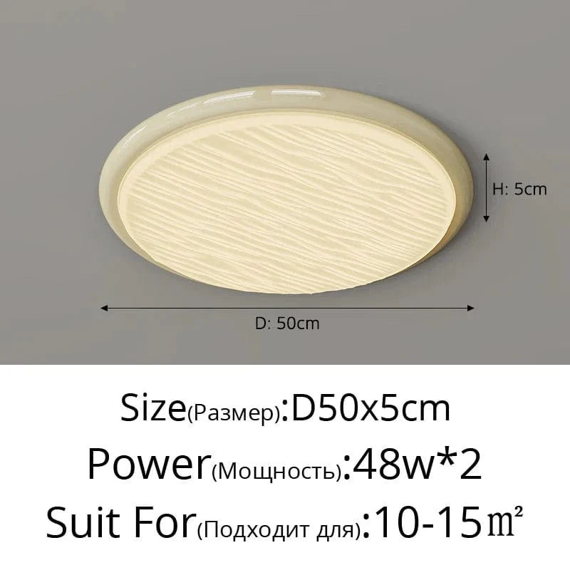 Plafonnier LED Suspendu Décoratif pour Intérieur | Marco Lucetti Beige 50cm / 3 couleurs sans télécommande