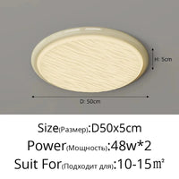 Plafonnier LED Suspendu Décoratif pour Intérieur | Marco Lucetti Beige 50cm / 3 couleurs sans télécommande