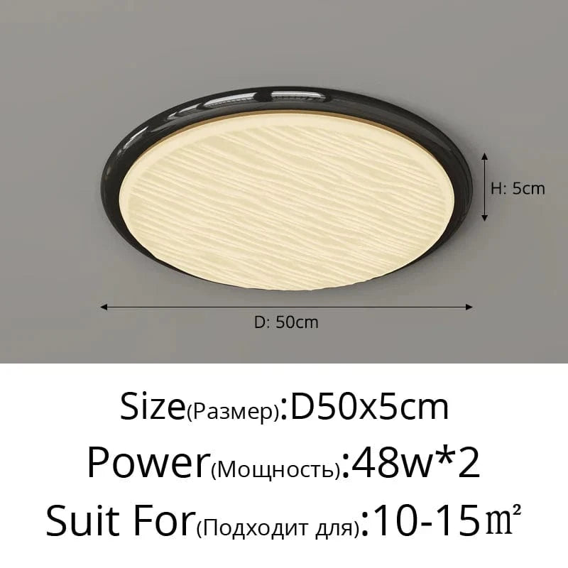 Plafonnier LED Suspendu Décoratif pour Intérieur | Marco Lucetti Noir 50cm / 3 couleurs sans télécommande