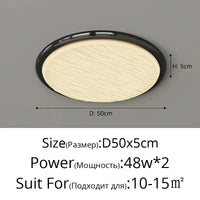 Plafonnier LED Suspendu Décoratif pour Intérieur | Marco Lucetti Noir 50cm / 3 couleurs sans télécommande