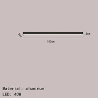 Plafonnier LED Suspendu Design Minimaliste - Livraison Directe | Marco Lucetti 100 cm-noir / Lumière blanche