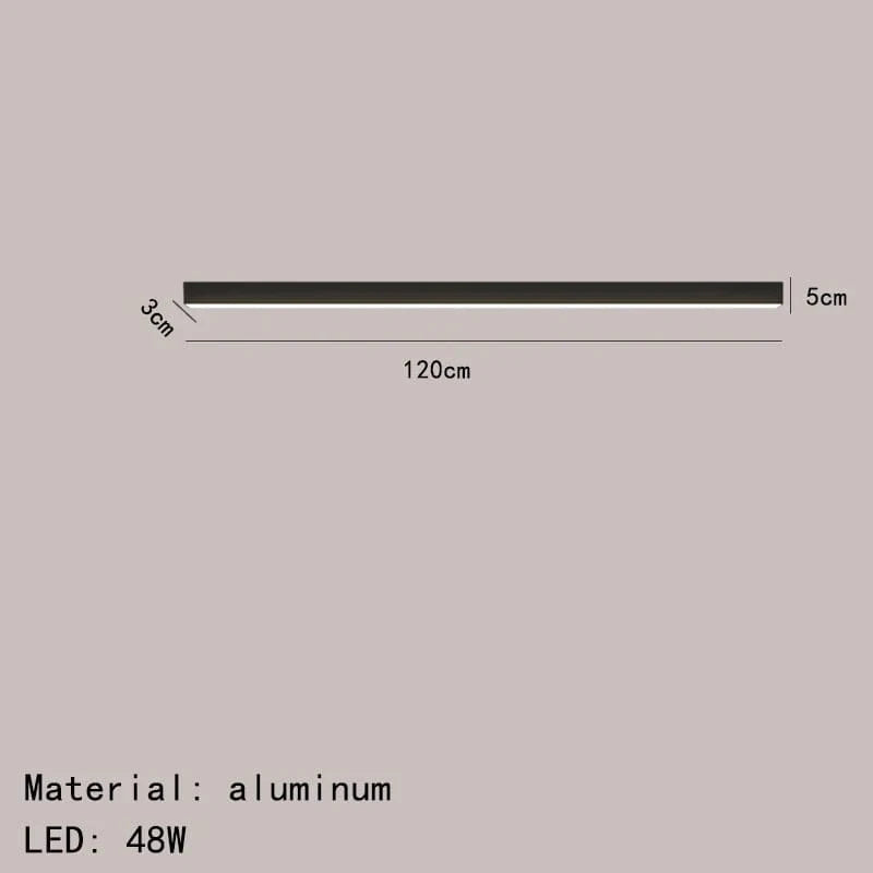 Plafonnier LED Suspendu Design Minimaliste - Livraison Directe | Marco Lucetti 120cm-Noir / Intensité variable