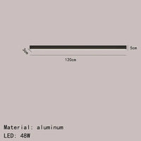 Plafonnier LED Suspendu Design Minimaliste - Livraison Directe | Marco Lucetti 120cm-Noir / Intensité variable