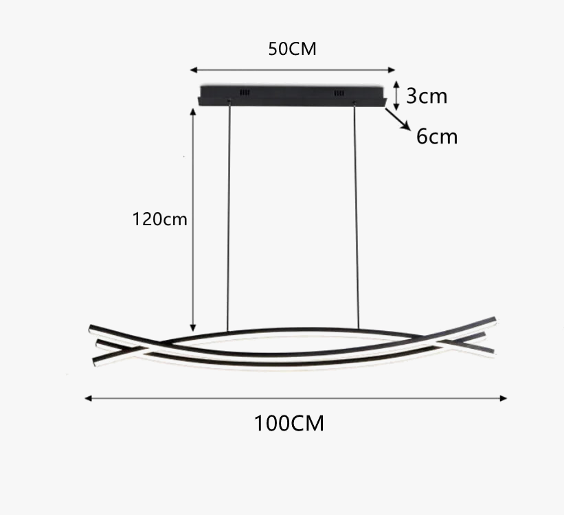 Plafonnier LED suspendu design moderne et élégant
