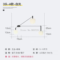 Plafonnier LED Suspendu Design Nordique Moderne Minimaliste Éclairage Artistique de Luxe | Marco Lucetti A 3 têtes / Blanc froid