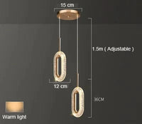 Plafonnier LED suspendu en acrylique au design contemporain | Marco Lucetti A2 / M / 12W | Blanc chaud | Chine