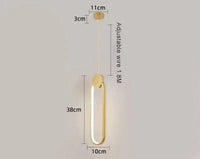 Plafonnier LED suspendu en acrylique au design contemporain | Marco Lucetti C1 / M / 12W | Blanc chaud | Chine