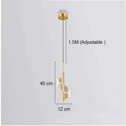 Plafonnier LED suspendu en acrylique au design contemporain | Marco Lucetti E1 / M / 12W | Blanc chaud | Chine
