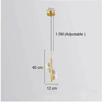 Plafonnier LED suspendu en acrylique au design contemporain | Marco Lucetti E1 / M / 12W | Blanc chaud | Chine