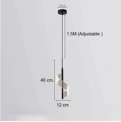 Plafonnier LED suspendu en acrylique au design contemporain | Marco Lucetti E2 / M / 12W | Blanc chaud | Chine