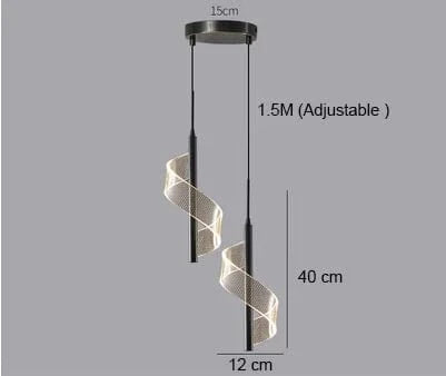 Plafonnier LED suspendu en acrylique au design contemporain | Marco Lucetti E3 / M / 12W | Blanc chaud | Chine