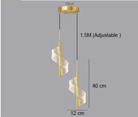 Plafonnier LED suspendu en acrylique au design contemporain | Marco Lucetti E4 / M / 12W | Blanc chaud | Chine