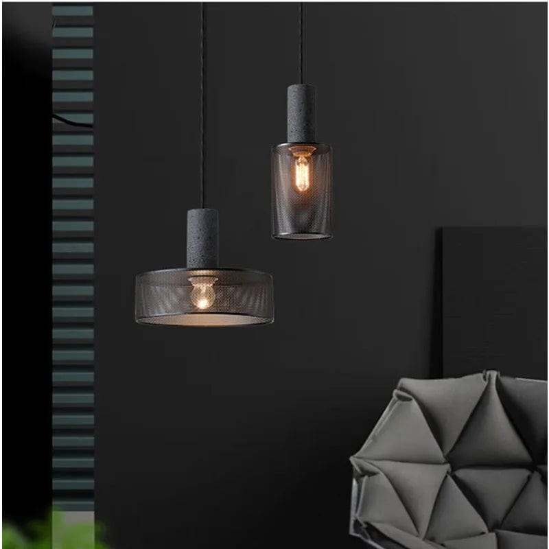 Plafonnier LED suspendu en ciment - Modernité industrielle | Marco Lucetti