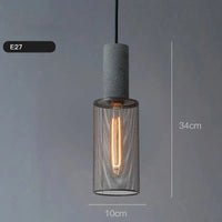 Plafonnier LED suspendu en ciment - Modernité industrielle | Marco Lucetti Vert