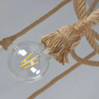 Plafonnier LED suspendu en corde de chanvre pour un éclairage tendance | Marco Lucetti