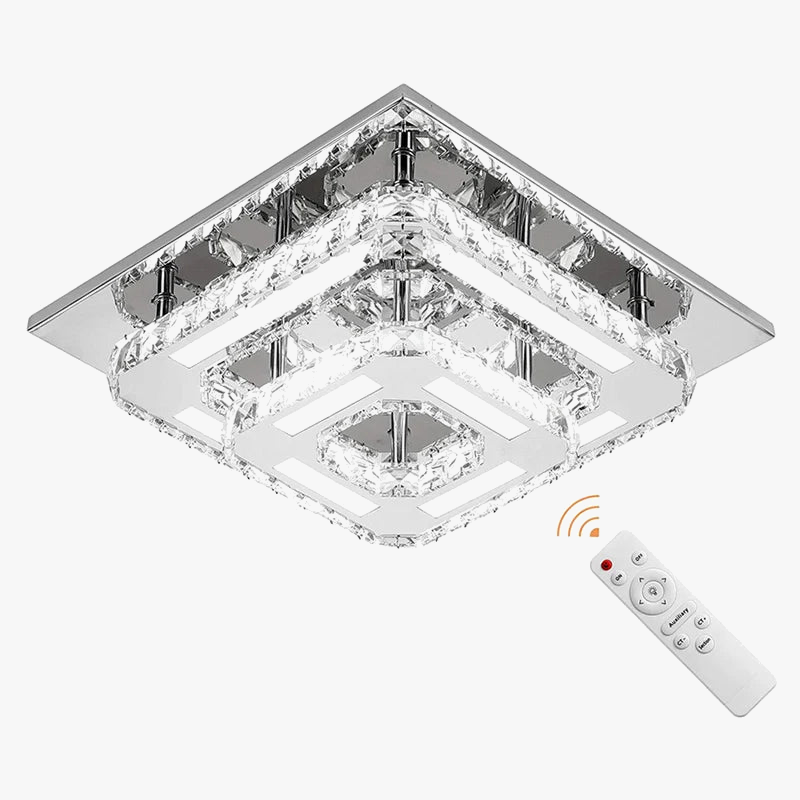 Plafonnier LED suspendu en cristal - Design nordique simpliste et moderne
