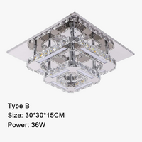 Plafonnier LED suspendu en cristal - Design nordique simpliste et moderne