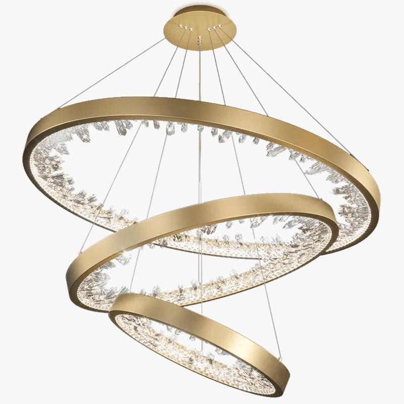 Plafonnier LED suspendu en cristal de luxe - Design moderne | Marco Lucetti