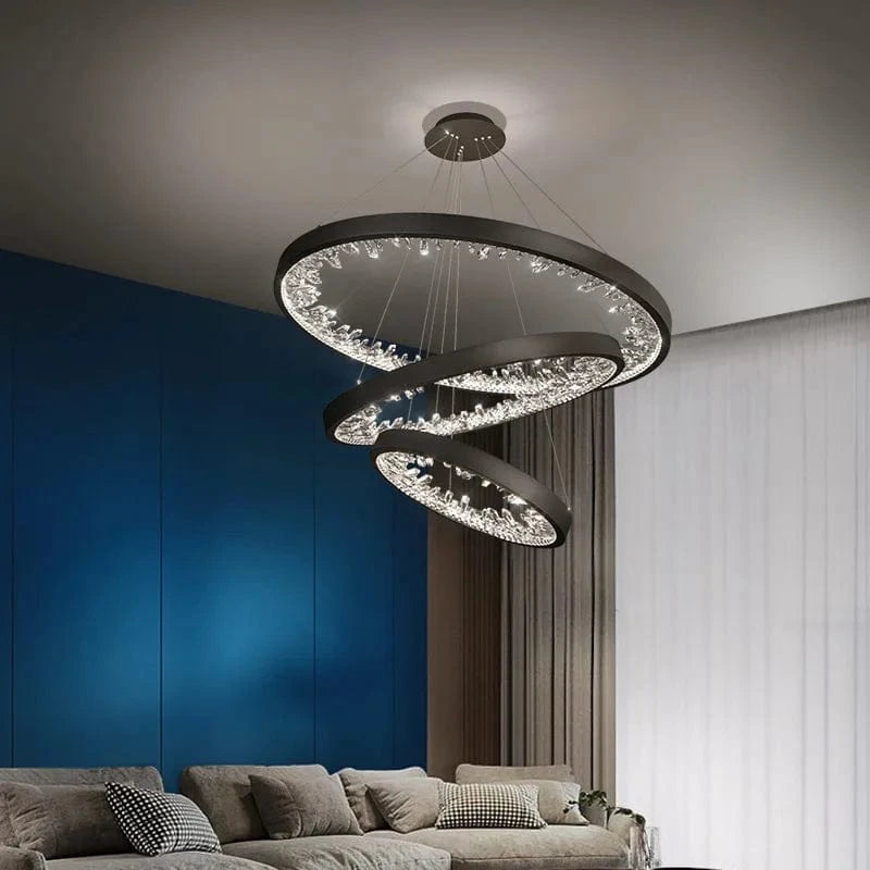 Plafonnier LED suspendu en cristal de luxe - Design moderne | Marco Lucetti